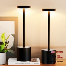 Cordless Table Lamp Set of 2, 5000mAh Rechargeable Lamp with Black Set of 2 
