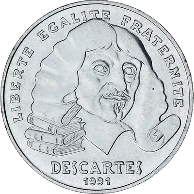 Monnaie, France, Descartes, 100 Francs, 1991, Paris, SUP+, Argent, Gadoury:906 - Photo 1/2
