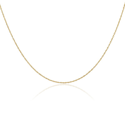 14K massiv Gelbgold 0,6 mm zierliche Kabelkette Halskette poliert