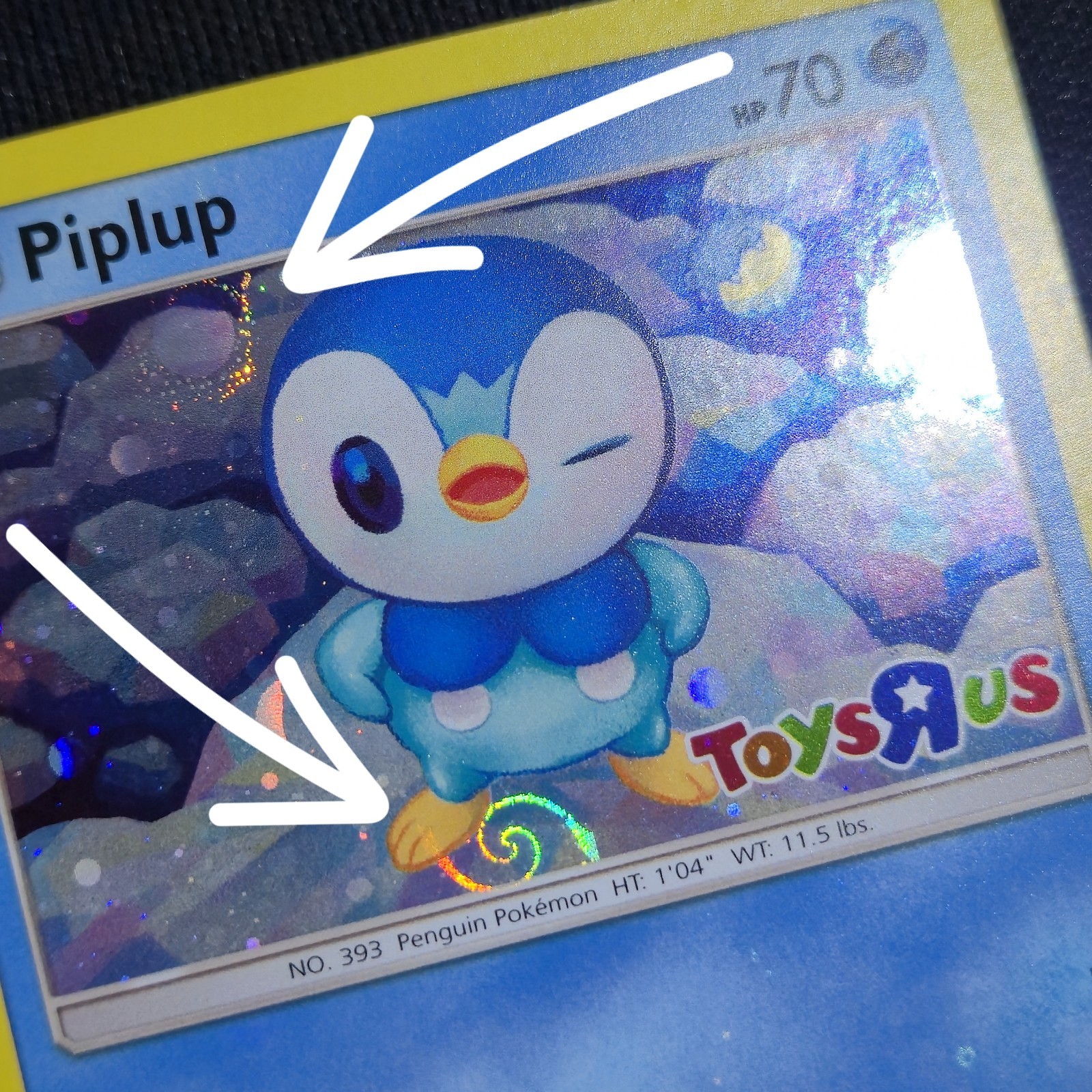 FART HD DOUBLE SWIRL HEAVY BLEED 🌀💫 Piplup 32/156 Toys R Us Promo Pokemon Card