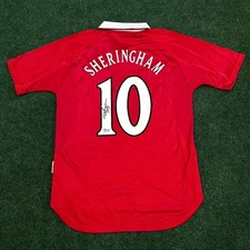 Teddy Sheringham Signed Manchester United Jersey Beckett Authenticated UCL