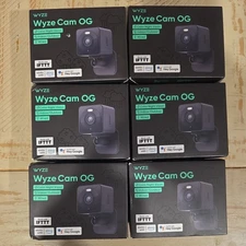 Lot of 6 Wyze Cam OG Security Cameras – Indoor/Outdoor – New Sealed Bundle