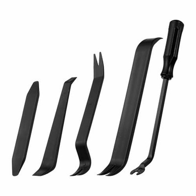  5pcs Car Trim Removal Tool Kit No Scratch Plastic Auto Clip Fastener Black