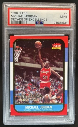 1996-97 Fleer Michael Jordan Decade of Excellence #4 Bulls PSA 9