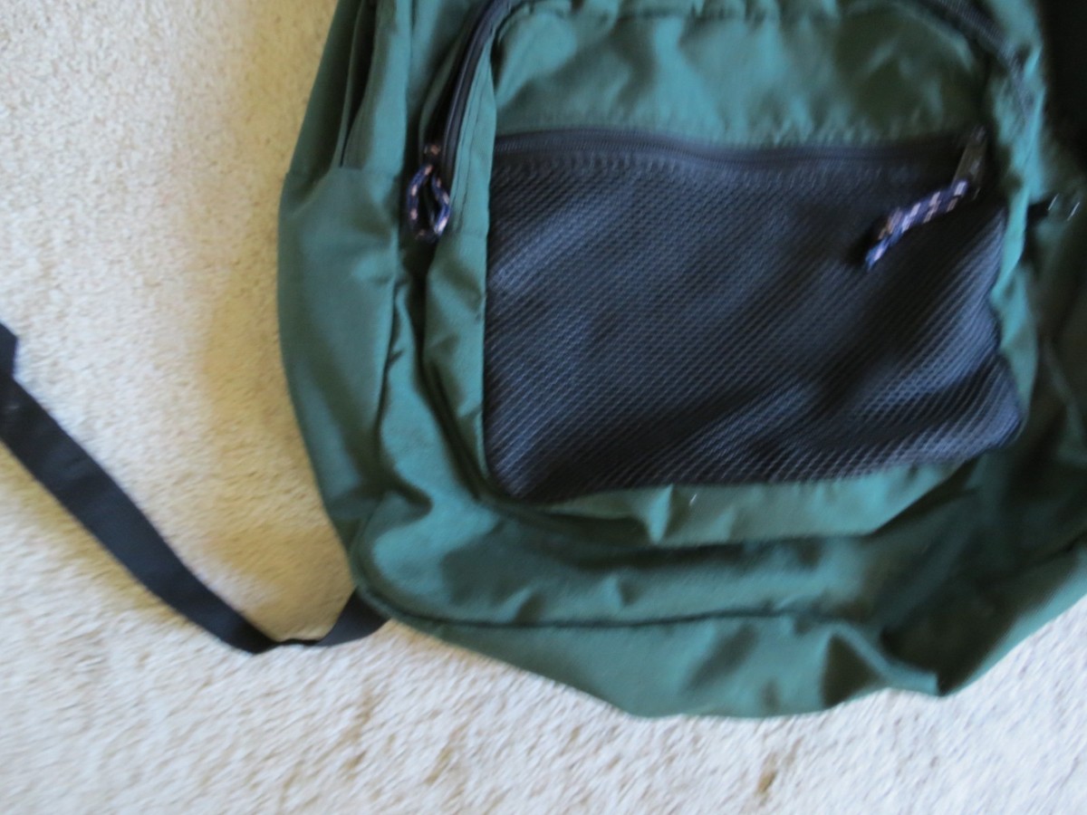 Vintage Jansport Green Backpack Hiking School | eBay