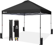 CROWN SHADES 10X10 Pop up Canopy Tent - Patented Center Lock One Push Instant Ou