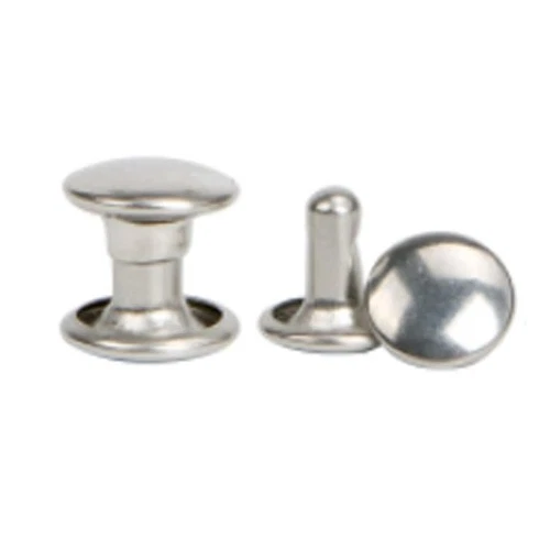 320pcs Leather Rivets Double Cap Stainless Steel Tubular Studs 6mm Silver Screw  - Picture 1 of 2
