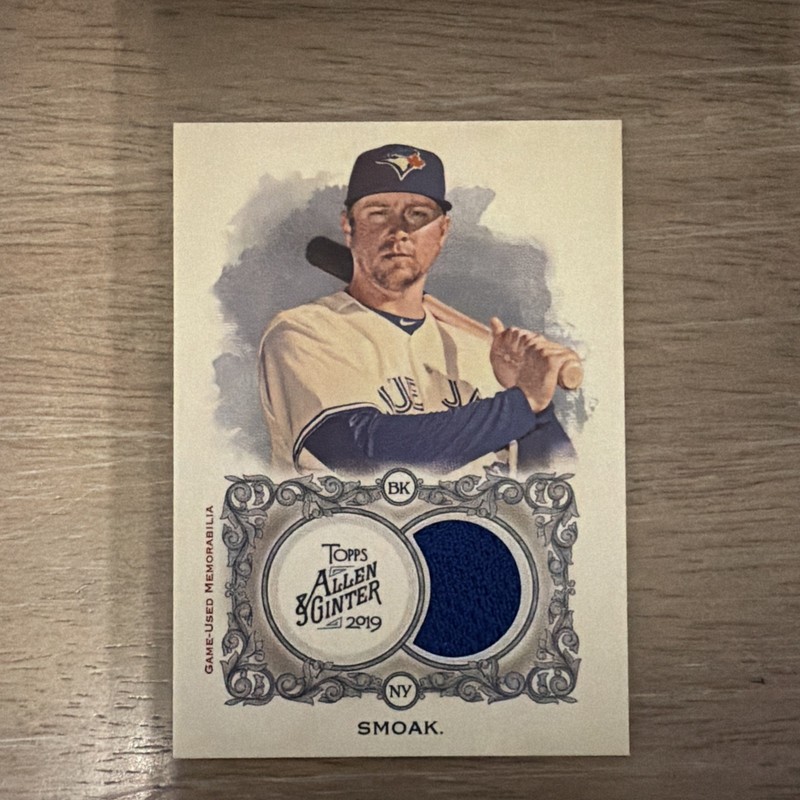 2019 Topps Allen & Ginter Game Used Memorabila JUSTIN SMOAK 