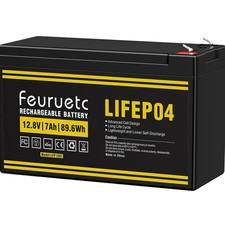 12V 7Ah Lithium Battery - Ultra Lightweight, Built-in BMS, Reliable for All Uses