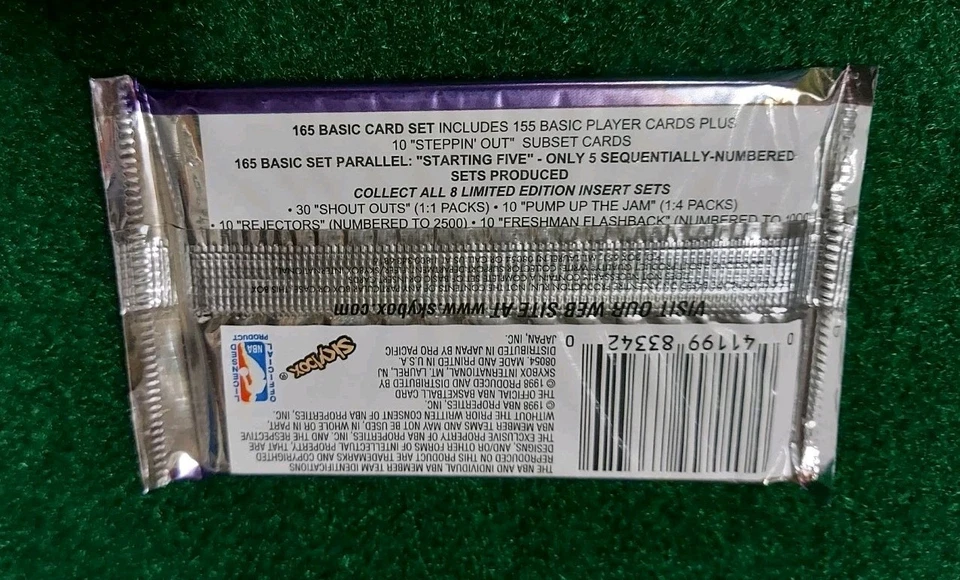1998-99 Skybox NBA Hoops Series 1 Basketball Cards One Factory Sealed Pack - Image 2 of 2