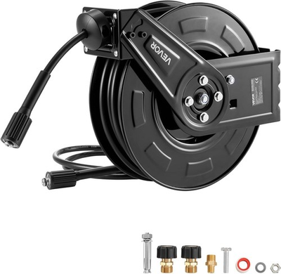 #ad Pressure Washer Hose Reel 60 ft x 1 4 inch Retractable Power Heavy Duty 4000PSI $104.99