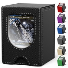 Card Deck Box for MTG Commander, Card Case Holds 100 Double-Sleeved Cards, M...