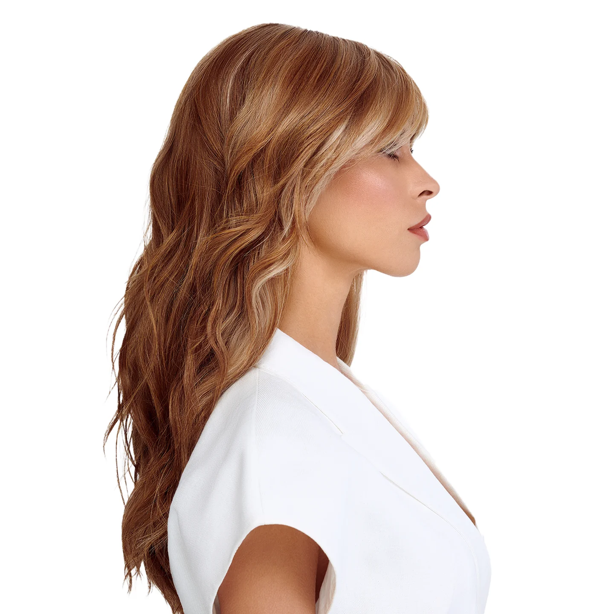 Tressallure “California Beach waves”full mono wig in color 613/1001/R18 New California Beach Waves by TressAllure in 8R | Open Box | All  main image 2