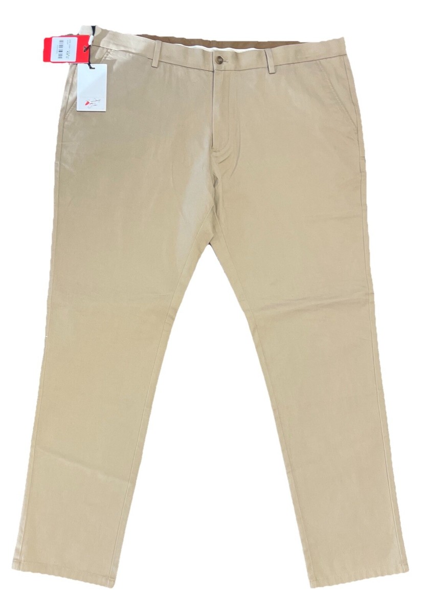 LE PERFORMANCE Sunday Joe's Trim Fit Pants Khaki Chino Size 42x32