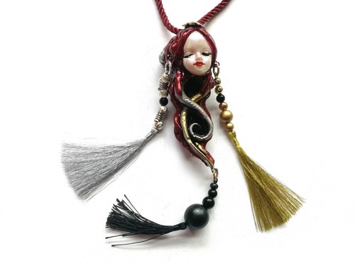 Nymph Lilith Goddess Necklace Gothic Jewelry Goth Jewel Magical Talisman Pendant - Picture 2 of 24
