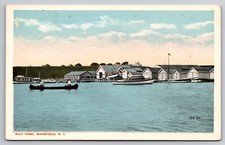Salt Pond Wakefield Rhode Island RI Boats c1915 Postcard