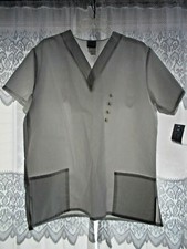 NWT Women's White Scrub Top by Fundamentals/ Size Large