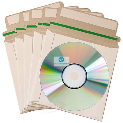 CD CD CD-R DVD Mailer Umschläge 140mm x 136mm mit Siegelpfosten Neu Schutzhülle HQ