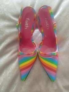rainbow kitten heels