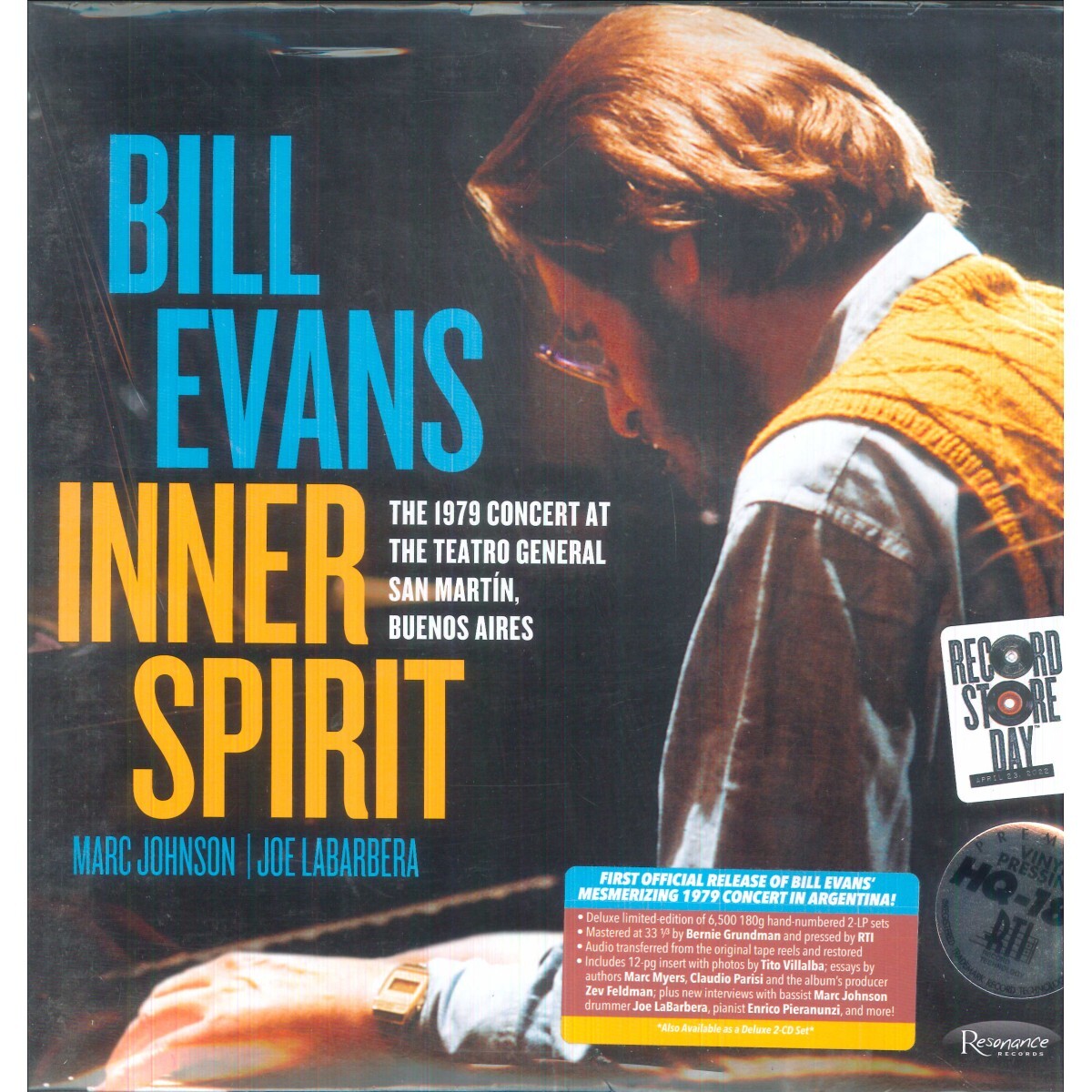 Bill Evans 2 Lp Vinyl Inner Spirit The 1979 Concert Resonance