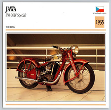 JAWA 350 OHV Special 1935 Czechoslovakia Edito Service Atlas Motorcycle Card