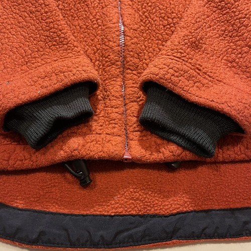 Vintage LL Bean Outdoors Mountain Deep Pile Fleece Full Zip Jacket M Orange RARE - Picture 5 of 10