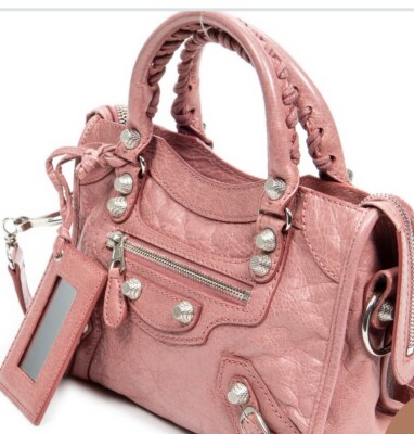 BALENCIAGA CLASSIC CITY Editor's Bag 2way Handbag Shoulder Bag Pink with  Mirror UK