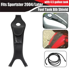 PU Leather Fuel Tank Bib Cover w/ Pouch For Harley Sportster 883 Police XL883P