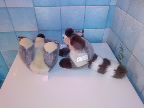 Lot De 2 Peluches "les animaux de la forêt" raton laveur et un koala - Photo 3/6