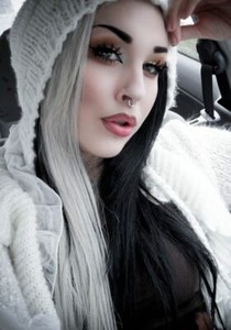 Split Dyed Half Black With White Lace Front Wig Long Straight Synthetic Hair Top Ebay