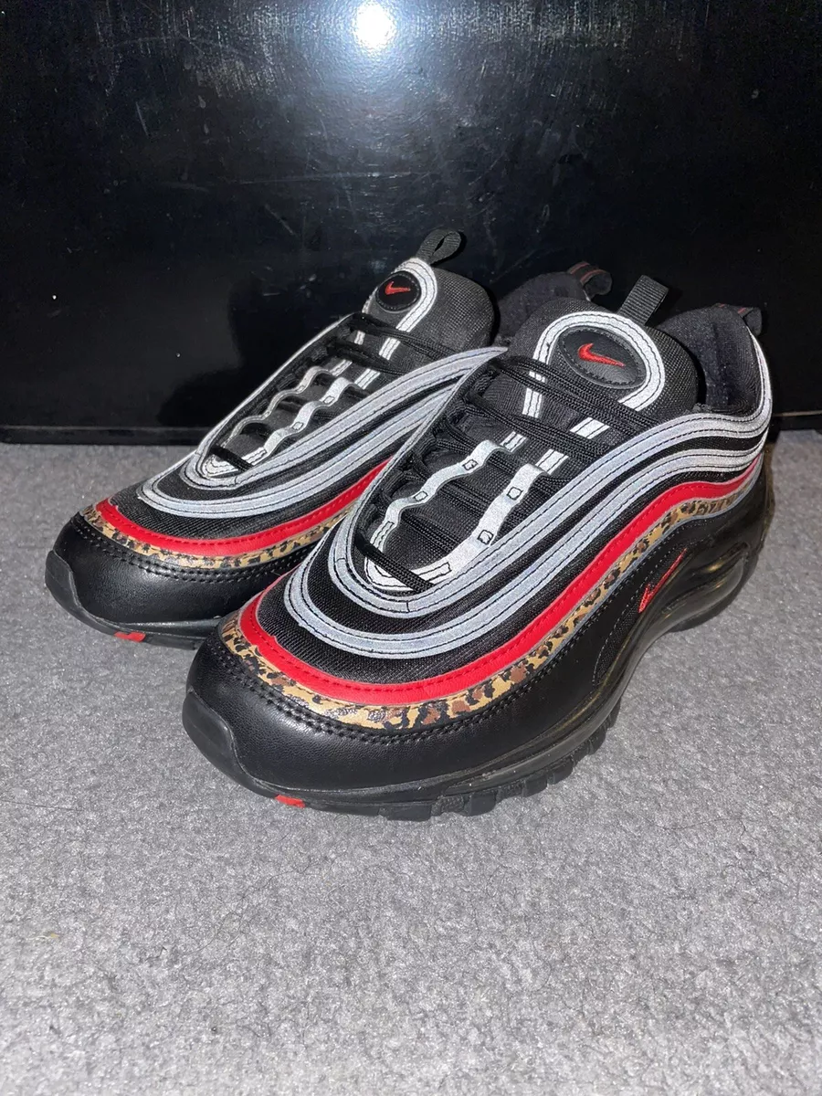 Nike Air Max 97 Leopard Pack Women s Size 8.5 Black Red BV6113 001 Running Shoes