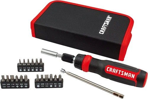 CRAFTSMAN Ratcheting Screwdriver, Multibit Set, 26-Piece (Cmht68001),Black