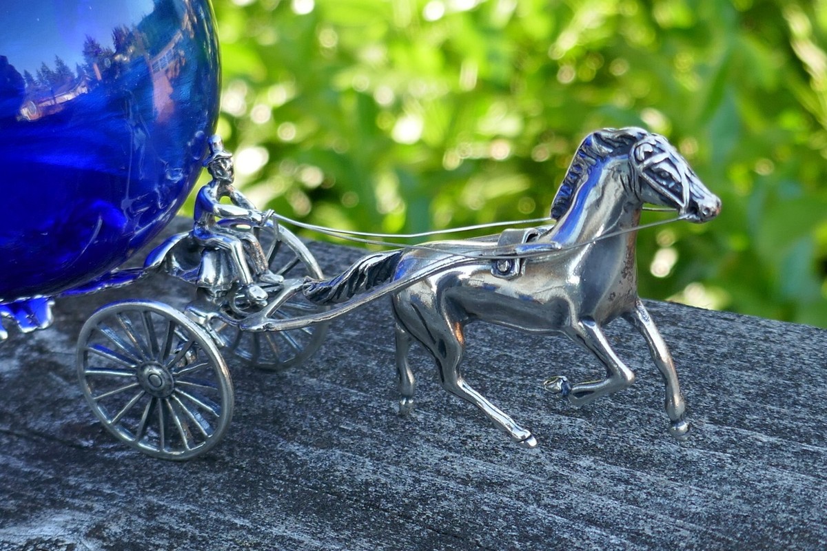 Italian Glass & Sterling Movable Cinderella Style Movable