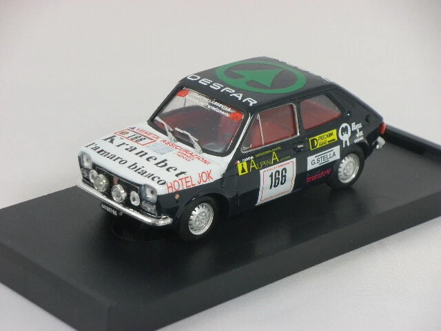 Brumm Fiat 127 1a serie 2 porte #166 Caneva Rally San Martino 1976 1/43 R552 - Immagine 2 di 3