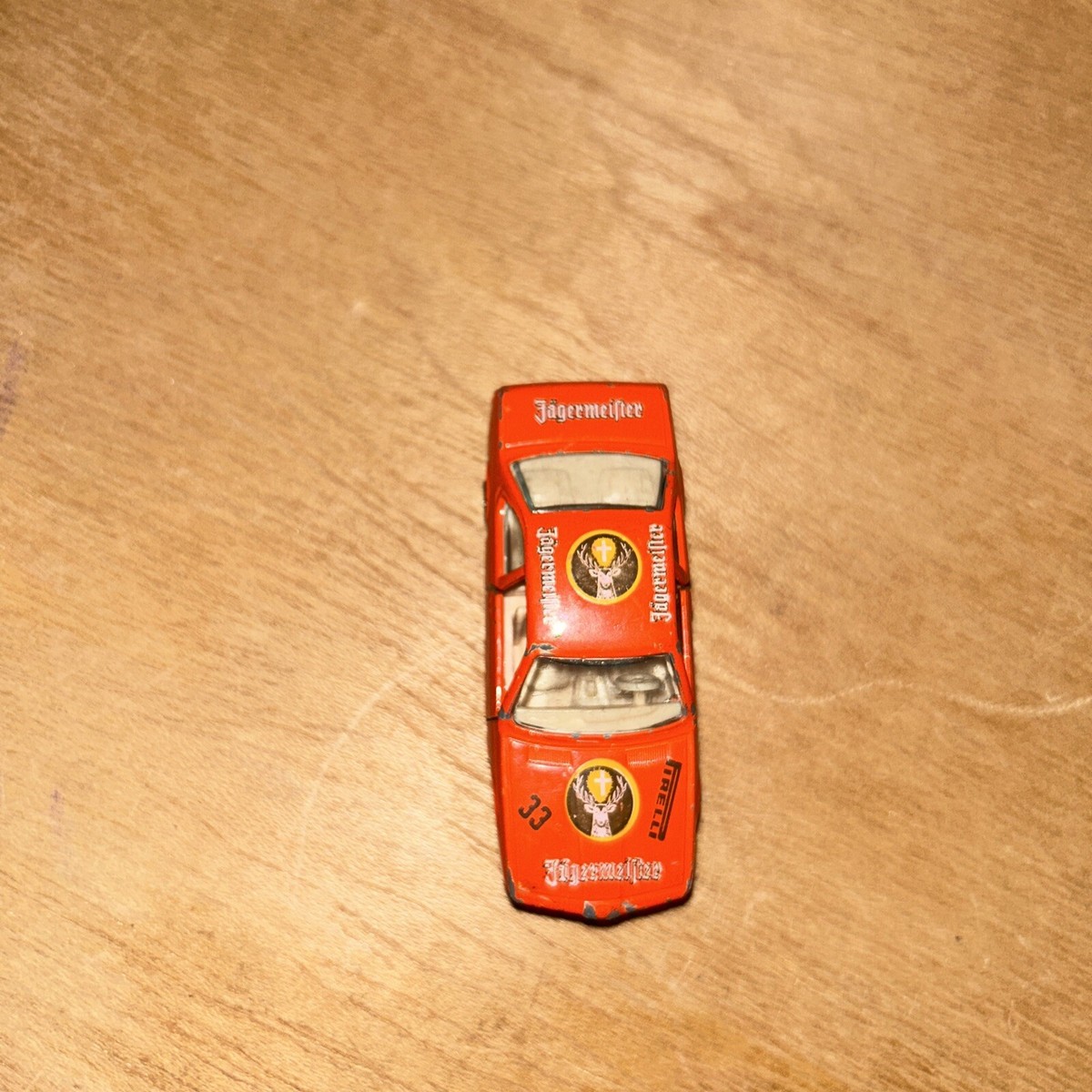 Loose Yatming Orange BMW 635 CSI Jagermeister #1088 Toy Car Doors