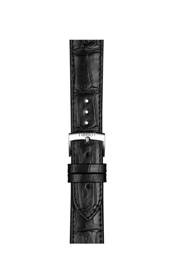 TISSOT OFFICIAL BLACK LEATHER STRAP LUGS 20 MM T852.043.012 OEM - Image 2 of 3