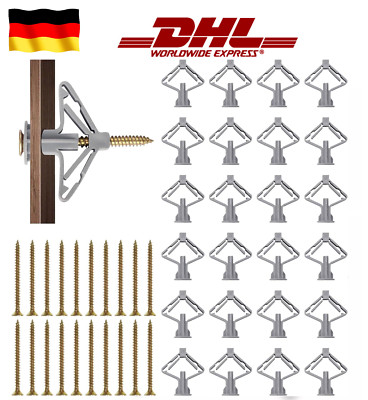 50 Stück Gipskartondübel Hohlraumdübel Rigipsdübel Gipsdübel Hohlwanddübel Dübel