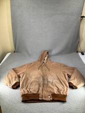 Carhartt Jacket Mens 3XLT Brown Fire Resistant FR 2112 Cat 3 Hooded Work Utility