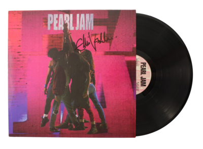 EDDIE VEDDER SIGNED AUTOGRAPH ALBUM VINYL RECORD - PEARL JAM TEN