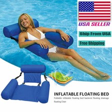 Inflatable Foldable Floating Bed Float Chair Beach Swimming Pool Raft Water Toy