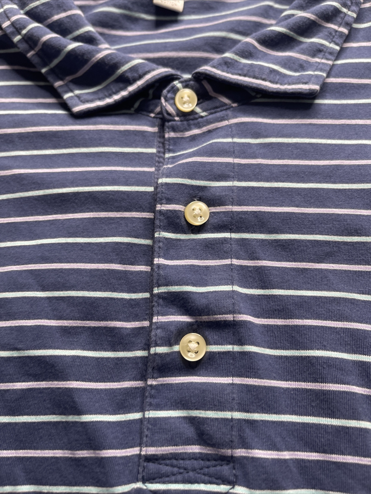 Peter Millar striped crown 3 button golf polo shi… - image 4