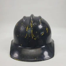 Vintage Bullard Hard Boiled Hard Hat Safety Helmet Black and Yellow Colors