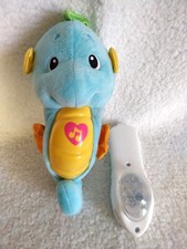 Fisher Price Blue Green Ocean Wonders Soothe  Glow Musical Seahorse Baby Plush