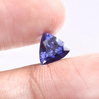 AAA 8x8 MM Natural Flawless Blue Montana Sapphire Trillion Loose Gemstone Cut