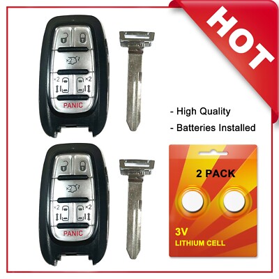 2 For 2020-2022 Chrysler Voyager Smart Remote Key Fob M3N-97395900 68241532 / AC