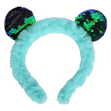 Motique Accessories Fur Mouse Ears Headband with Reversible Sequins