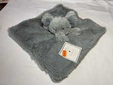 Manhattan Kids Gray Elephant Security Blanket Lovey Fluffy Plush NEW