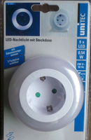 Led-Nachtlicht Rund Nachtlichter Mit Steckdose,DäMmerungssensor, 3 FarbtöNe