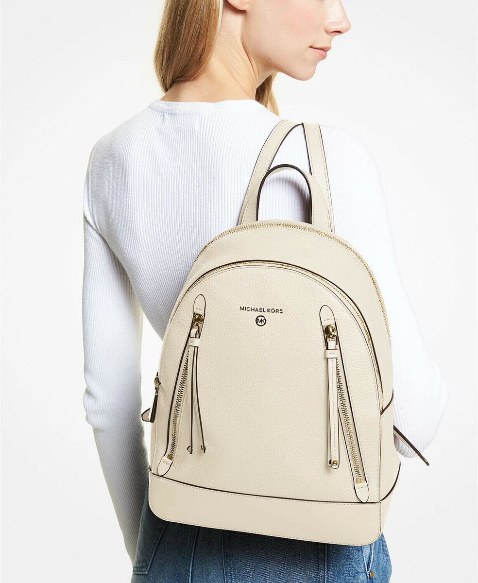 ?MICHAEL KORS BROOKLYN MD BACKPACK LIGHT CREAM LEATHER  display picture 3