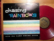 RED VINYL AUDIOPHILE LP RECORD/LAKE SHORE FOUR/CHASING RAINBOWS/VG+/EX WISCONSIN